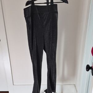 Lane Bryant Black Shimmer Pants Size 16